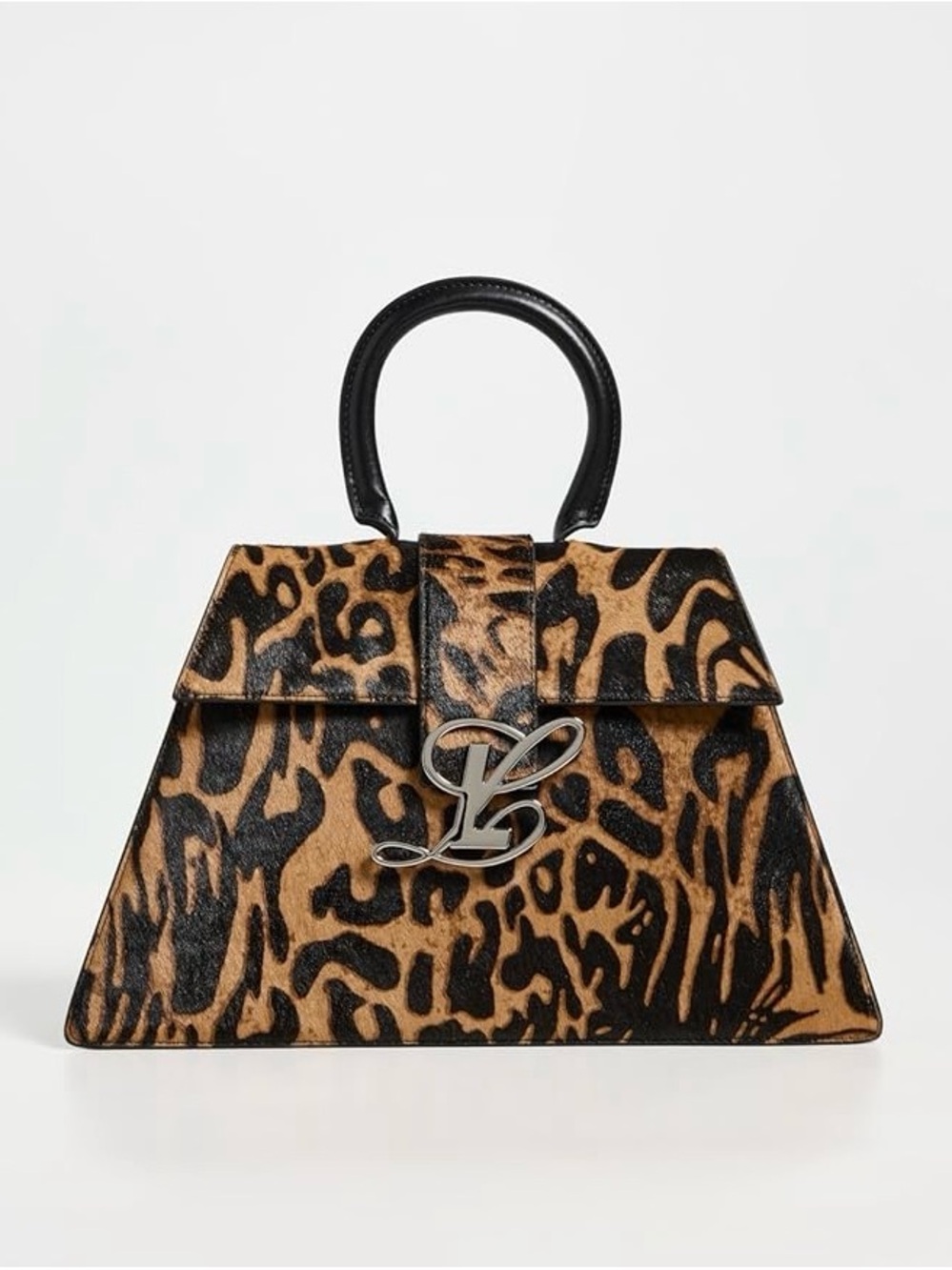 NWT Luar Jahyra Leopard Print Top-Handle Bag